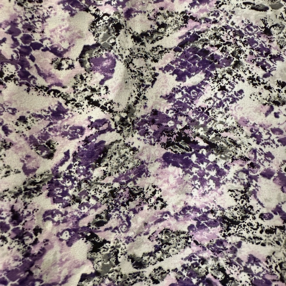 Northern Reflections Purple & Grey Blotchy/Snakeskin/Honeycomb Print Top - Picture 6 of 11